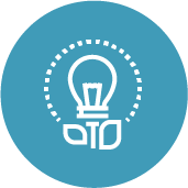 blue light bulb icon