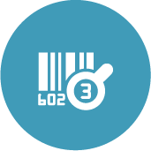 blue barcode icon